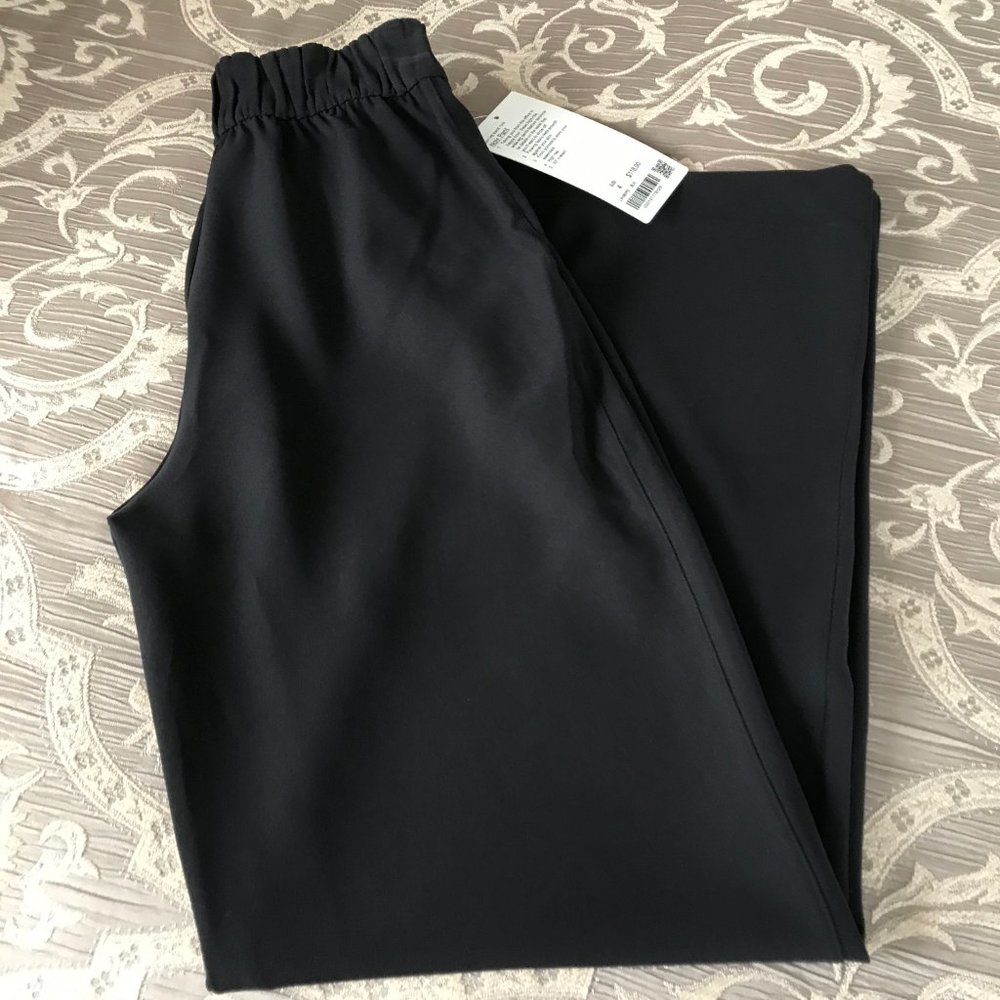 LULULEMON NOIR PANTS BLACK HIGH RISE WIDE LEG NWT - Picture 4 of 5